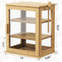 Countertop, 3 WOWLIVE Bamboo Bread Box for Kitchen Large Layers Bread Storage Container for Homemade Bread with Window