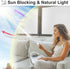 Frosted Glass Window Film with Installation Tools, 17.5 Inch X 6.5 Feet - Heat Blocking Static Clings Reusable for