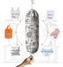 Moanlor Art Plastic Bag Holder Hand Drawn Style Grocery Bag Holder Organizer Flowers Birds Pattern Shopping Trash Bag