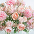 OHYGGE Tribe Glare Artificial Flower Silk Peony Bouquets, Set of 2 Hygrangea Carnations for Table Wedding Home