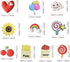 10 Pieces Love Food Fridge Magnets Refrigerator Magnets Rainbows and Love Whiteboard Magnetic Stickers for Home Decoration (Love Food Fridge Magnets)