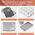 6 Pack 4 UPTRUST Bacon Cheese Container for Refrigerator, Stainless Steel Meat Container, Dishwasher Safe Storage