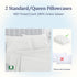 California Design Den Standard Queen Pillowcase Set - 400 Thread Count, 100% Cotton Sateen, Set of 2, Pale Ivory