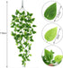 Whonline 4pcs Fake Plants Hanging - Artificial Vines Fake Pothos 3.6FT for Indoor Outdoor Living Room Decor (No Baskets)