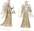 ABOOFAN Gold Glitter Christmas Tree Topper - Coated Metal Angel Xmas Treetop Decoration for Holiday Decor