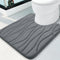 Buganda U-Shaped Toilet Rugs 24x20, Dark Grey, Ultra Soft & Absorbent Non-Slip Bath Mat, Machine Wash Dry