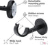 Ceiling Curtain Rod Brackets, 2 pcs Heavy Duty Holders for Up to 1 Inch Rods, Ceiling Mount and Wall Installation