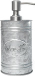 Autumn Alley Galvanized Farmhouse Soap Dispenser, Rustic Kitchen & Bathroom Accessories, 17.5 oz, Grey