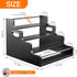 YQBRAO 4-Tier Liquor Bottle Display Shelf, Coffee Syrup Rack Organizer, Water Bottle Organizer, Mini Bar Cabinet