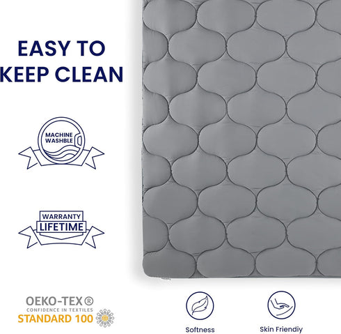SLEEP ZONE Cooling Mattress Topper - Queen Extra Thick Soft Fluffy Pillow Top Bed Mattress Topper, Easy Care Washable