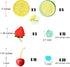 Chewarelly 70 Set, 10 10 5 45 2 Pcs Fake Fruits Ice Cube Include Artificial Lemon Slice Simulation Cherries Fake