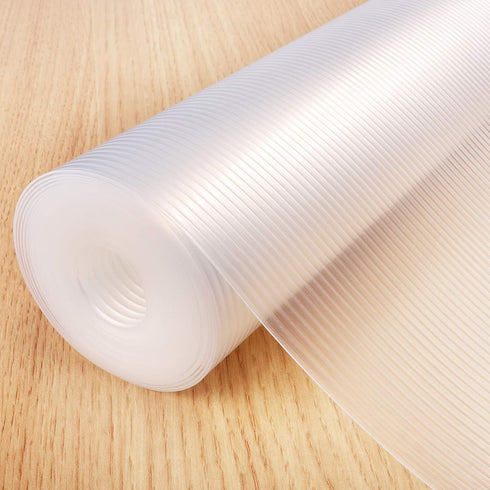 Glotoch Non Adhesive Shelf Liners for Kitchen Cabinets, Clear 12"X60", Waterproof and Durable Drawer Liners for Cupboard