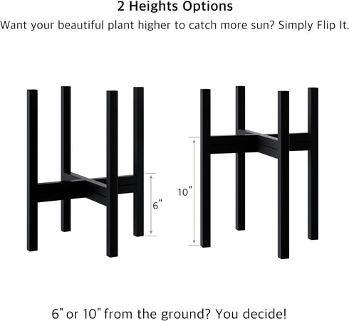 10" 10 Inch FaithLand Mid Century Plant Stand Indoor Outdoor (EXCLUDING Plant Pot), Metal Planter Stand, Potted Plant