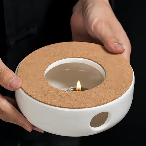 Ceramic Teapot Warmer, 6 Inches Teapot Heater, Tea Light Warmer for Teapot and Mugs (Candles not Included)