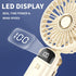 Portable Fan, Mini Handheld Personal Fan 4000mAh Rechargeable Battery Operated Desk Fan with Base, LED Display,5 Speeds Cooling Fan for Travel Camping Outdoor by Fanadith