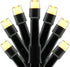 YULETIME 100 ft Warm White LED String Lights with 300 Count, 8 Models Adapter, Black Wire, 5mm Christmas Lights