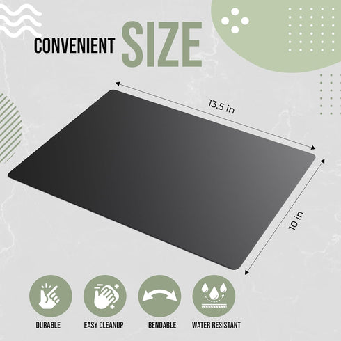 50 Count 10 Inch 13.5 Inch Crown Display Disposable Cutting Boards for Kitchen Black Cutting Board X Flexible Cutting
