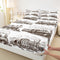 Manfei Train Kids Fitted Sheet Queen Size, Retro Steam Locomotive Train Bedding
