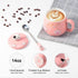 Bgbg Coffee Mug Warmer & Cute Cat Mug Set, Electric Beverage Cup Warmer for Desk with Three Temperature Settings