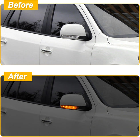 uxcell Right Side Rear View Mirror Turn Signal Amber Light Indicator for Hyundai Veracruz Santa Fe 2007-2012