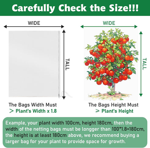 4 5 (2 Evoio Bird Netting for Garden Plant Fruit Tree Protection Large Blueberry Bushes Netting Covers Bags