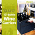 12 B100293 meori Marine Foldable Wine Carrier Blue Protects Carry Glassware Liquor Storage Bottle Shopping Travel