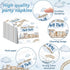 96Pcs 2nd 2 Set 24 Chugga Chugga Two Two Birthday Party Supplies Watercolor Train Year Old Paper Plates and Napkins
