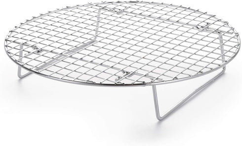 Foraineam 4 Pack 10.5 inch Steamer Rack - Round Grilling Rack for Cooling, Steaming, Baking, and Lifting Food.