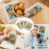 LARTSFRO 4 Pack Swedish Dishcloths for Kitchen, Papaya Reusable Paper Towels Washable, Oranges Peach Lemon Colorful