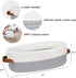 Bathroom Countertop Organizer Basket, Cotton Rope Woven Decorative Basket for Bathroom, Bedroom, 13"x6.3"x4.3" (Off