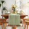 Wracra Rustic Hemstitch Table Runner, Linen Farmhouse Table Runners 72 Inches Long
