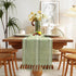 Wracra Rustic Hemstitch Table Runner, Linen Farmhouse Table Runners 72 Inches Long