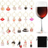 SANNIX 24Pcs Wine Glass Charms - Identifier Charms for Stem Glasses Wine Tasting Party