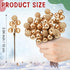 Meiwlong 10pcs Glitter Fake Artificial Gold Berries Picks Christmas Tree Decorations Foam Flower Core Wedding Garland
