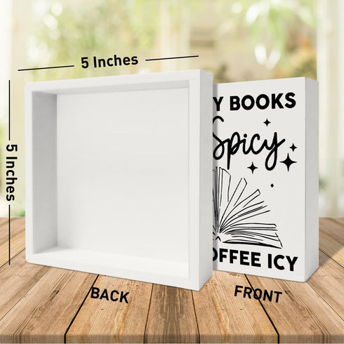 coimiao Book Lover Desk Decor, Reader Librarian Bookworm Bookish Decoration for Home Bedroom Office Bookshelf Wooden