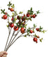 Forlaoers 4pcs 31" Tall Red Berries Pomegranate Faux Plants Stem Fake Tree Branches