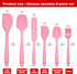 Heat Resistant 6pcs Silicone Spatulas Set, Non-Stick Mixing Utensils with Stainless Steel Core, BPA-Free Rubber for