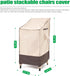 4 27" 34" 41" 1Pack F&J Outdoors Waterproof Anti-UV Heavy Duty High Back / Stackable Chairs Cover, W x D x H