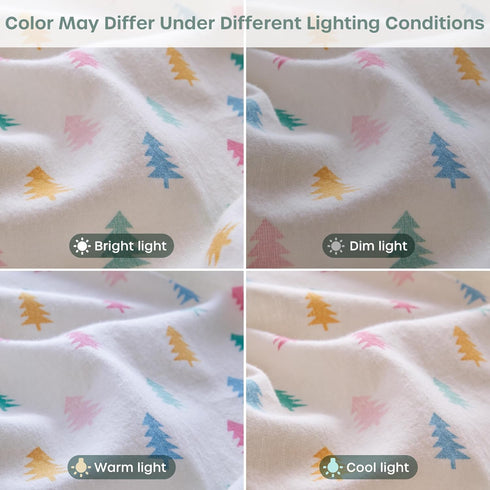 Cozy 100% Set, Set, 4 Intelligent Design Flannel Sheets Queen, Soft Cotton Flannel Bedding, Printed Warm Queen Sheets