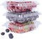 JAK Industrial 42 Pack - 6 Ounce Clear Plastic Vented Berry Containers with Clamshell