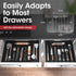 AUJEN Expandable Silverware Organizer - Kitchen Drawer Utensil Organizer, Cutlery Holder for Knives and Forks, Large,