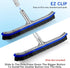 Unipool 18" Pool Brush Head | Heavy Duty Floor Brush | Stainless Steel Brush | Metal Pool Scrubber Brush | Wire