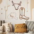 RattanView 3 3 Pcs Western Wall Decor Boho Cowboy Nursery Decor Cowboy Boots Hat Classroom Decorations Howdy Sign Size