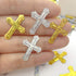 Cross Confetti - Glitter Sprinkles for Xmas, Bridal, Thanksgiving Decorations - Metallic Foil 45g 1000Pcs