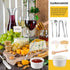Charcuterie Board Accessories Set, Cheese Butter Spreader Knives, Serving Tongs, Spoons, Forks, Toothpick Flags