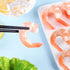 20PCS (1.77Inch) Realistic Artificial Shrimp Cooked Prawn Lifelike Peeled Prawns for Home Kitchen Seafood Market