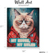 Madison Park Grumpy Cat Wall Décor, Funny Home Office and Bathroom Decor, Gifts for Cat Lovers, My House Rules