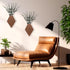 2 Color,9.8 6.6 1.2 Inches) Chunful Pcs Wooden Wall Planter Decor Hanging Faux Plants Greenery Flowers Holder Vase