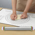 Rolling Pin 3-Piece Set, 17.5" Adjustable Thickness Rings, Stainless Steel Dough Roller for Baking