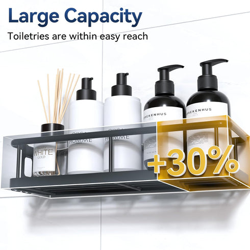 YASONIC Shower Caddy Adhesive, Rustproof Shower Shelves for Inside Shower, Large Capacity Bathroom Organizers